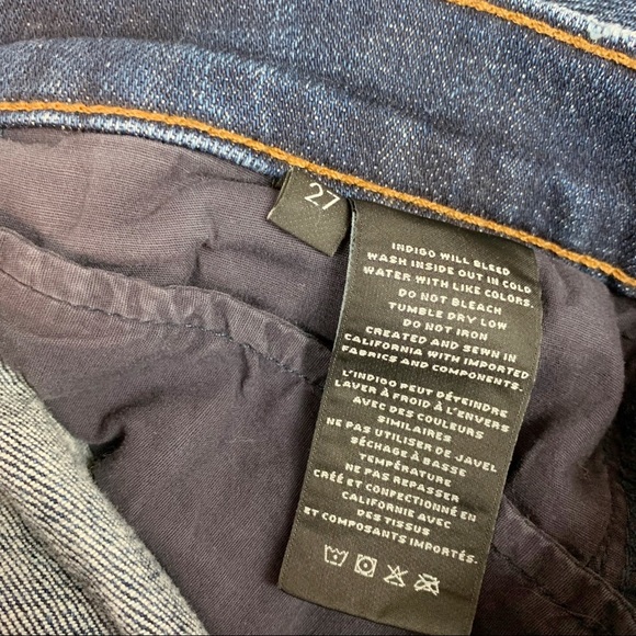 J Brand Ruby high rise skinny crop jeans in Jasper destruct released hem blue - Picture 10 of 12